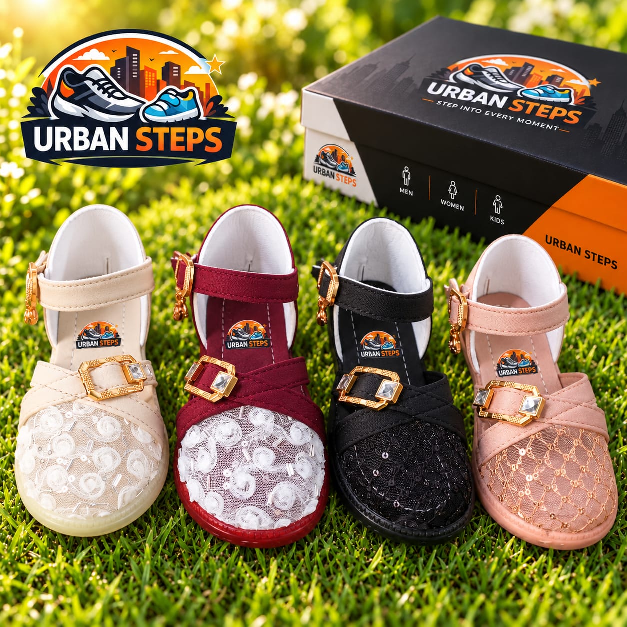 Floral Lace Girls Shoes