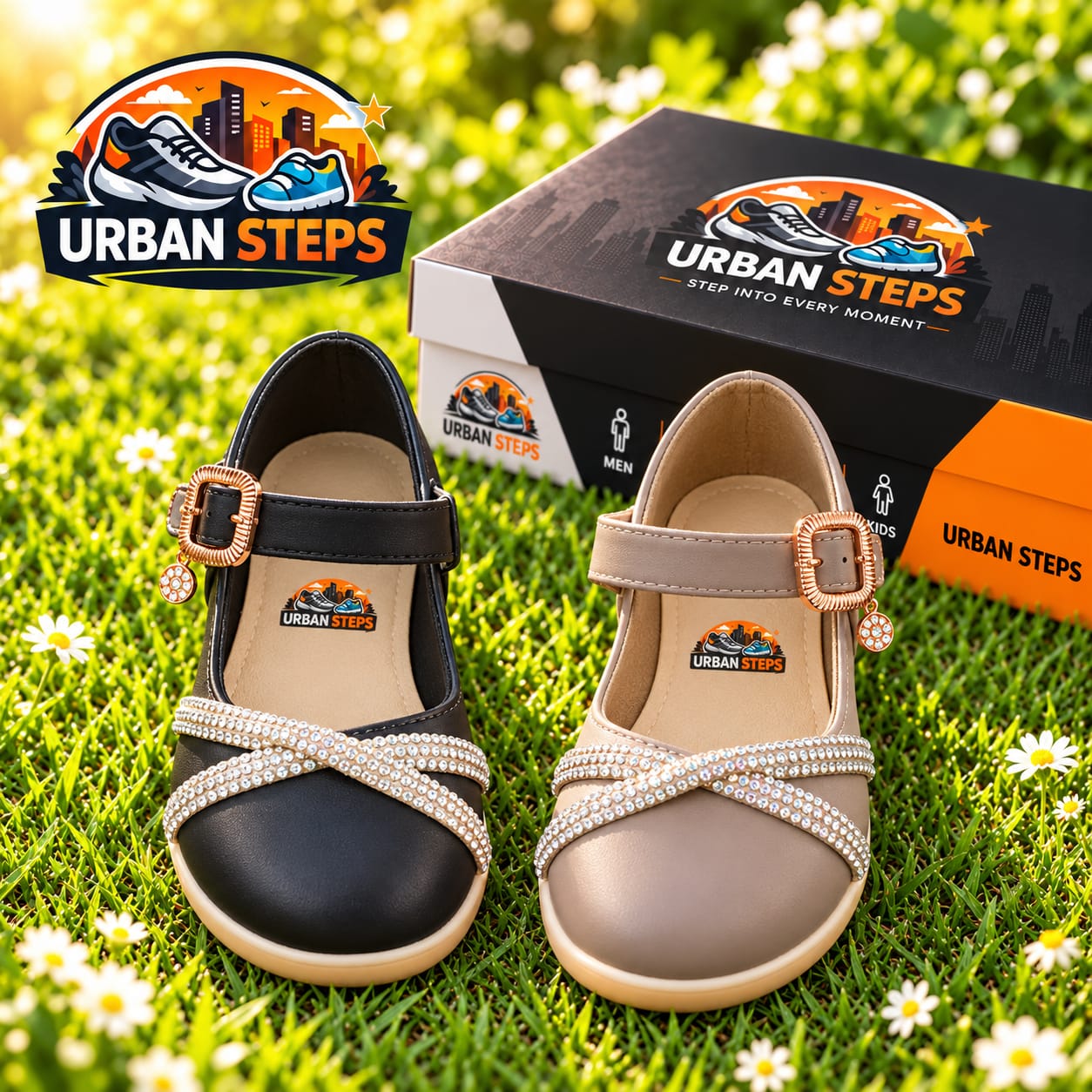 Crystal Cross Baby Girls Shoes