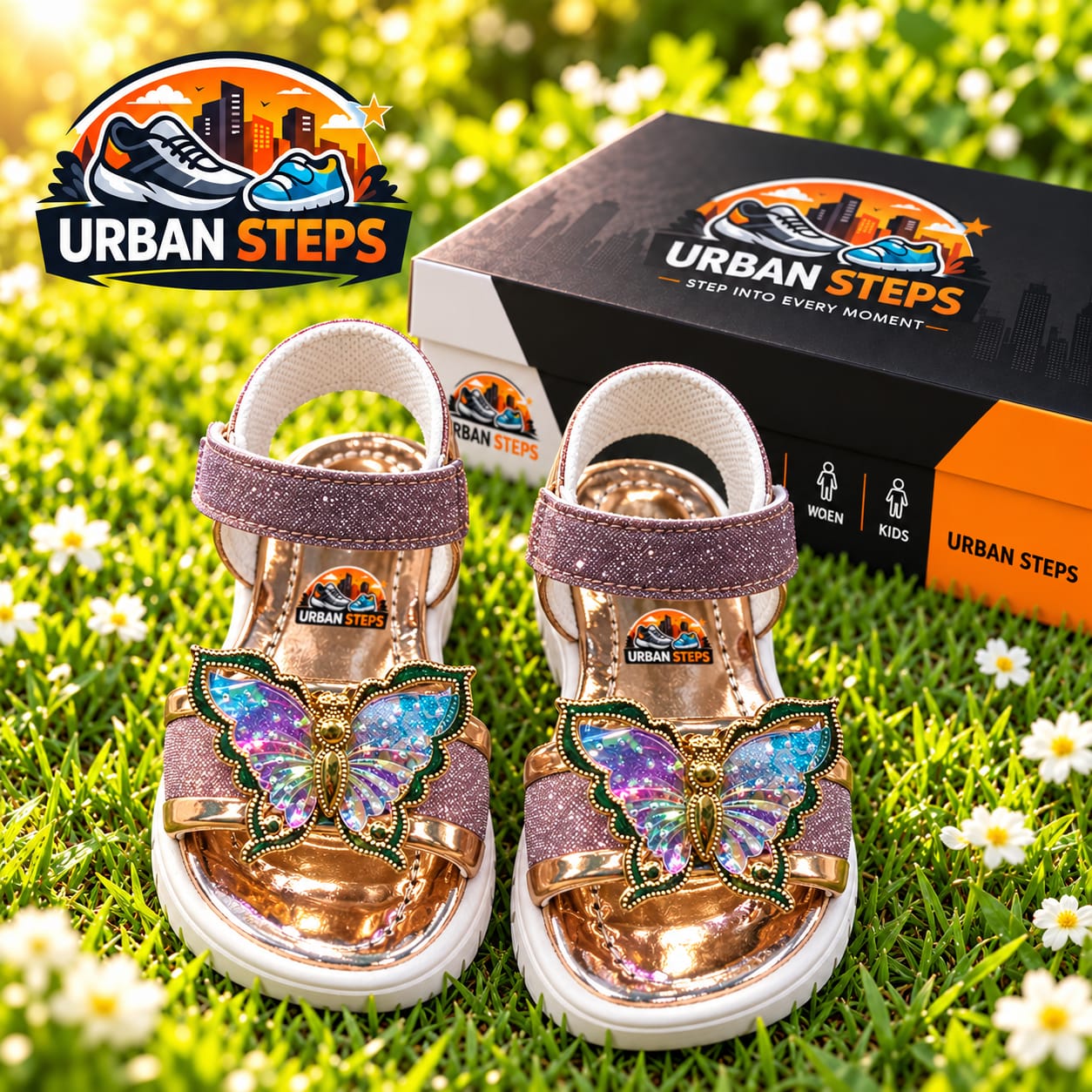 Iridescent Butterfly Baby Sandals