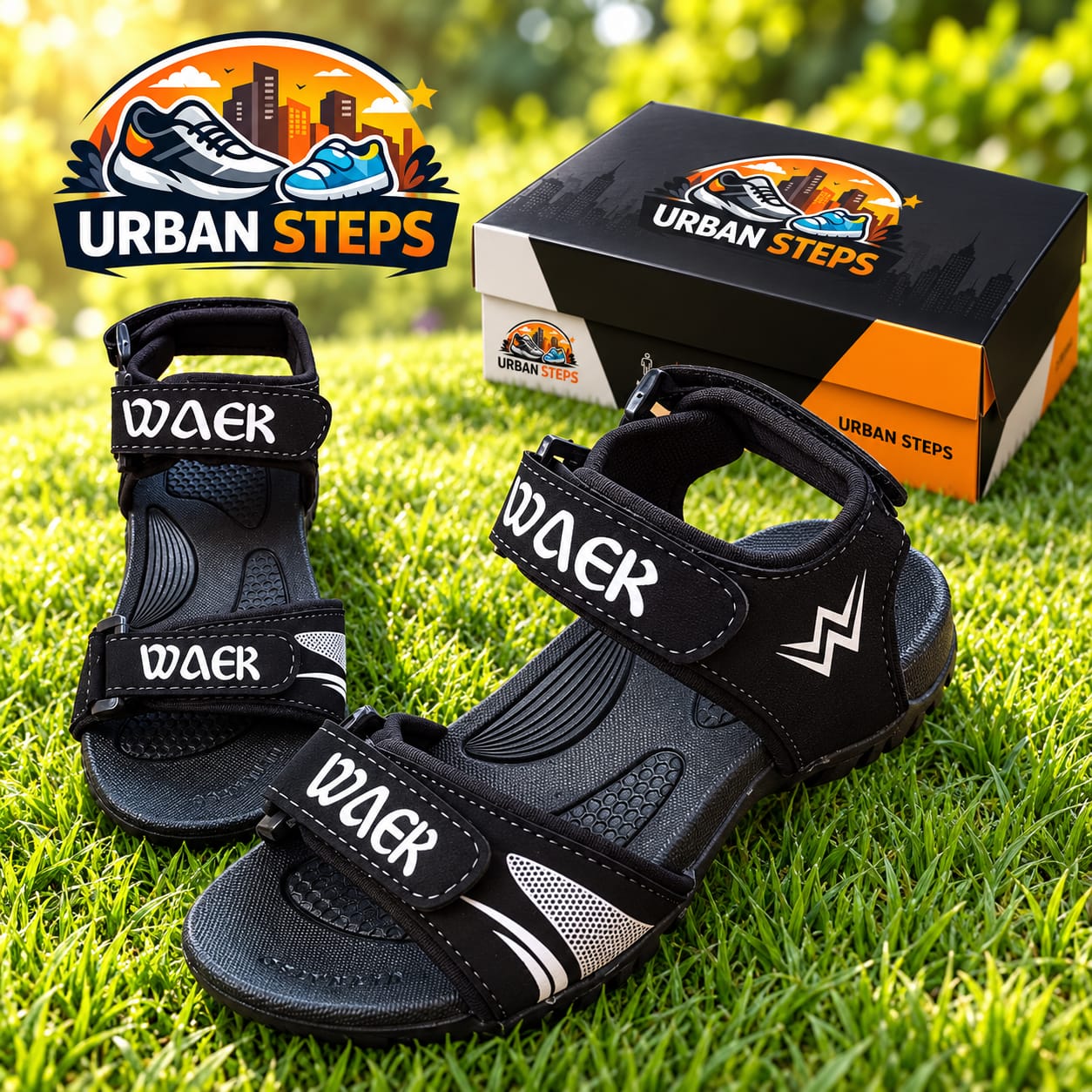 Black Comfort Sandals